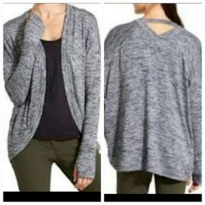 Athleta open cardigan with thumbs holes Sz M